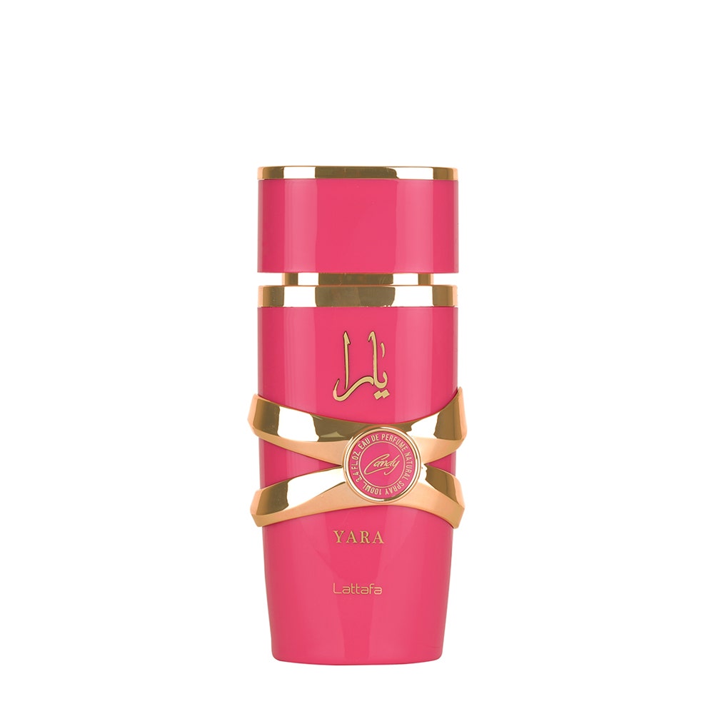 Lattafa Yara Candy Eau de Parfum 100 ml bottle – sweet fruity candy fragrance with creamy vanilla and soft musky base