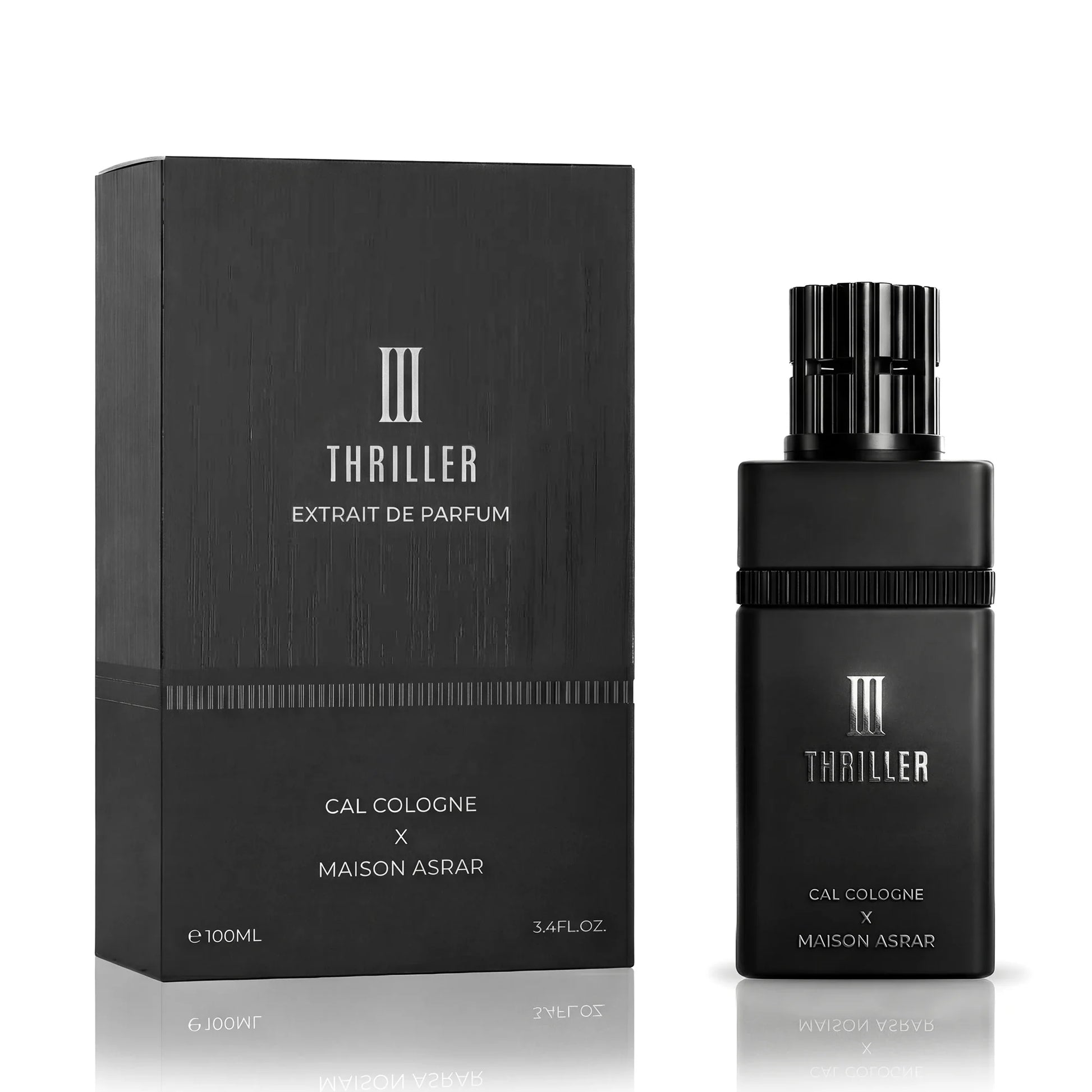 Maison Asrar III Thriller Extrait de Parfum 100 ml bottle – spicy woody fragrance with saffron, leather, incense, vanilla, and creamy amber base