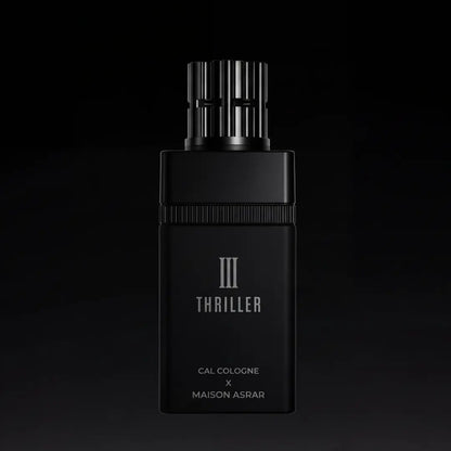 Maison Asrar III Thriller Extrait de Parfum 100 ml bottle – spicy woody fragrance with saffron, leather, incense, vanilla, and creamy amber base