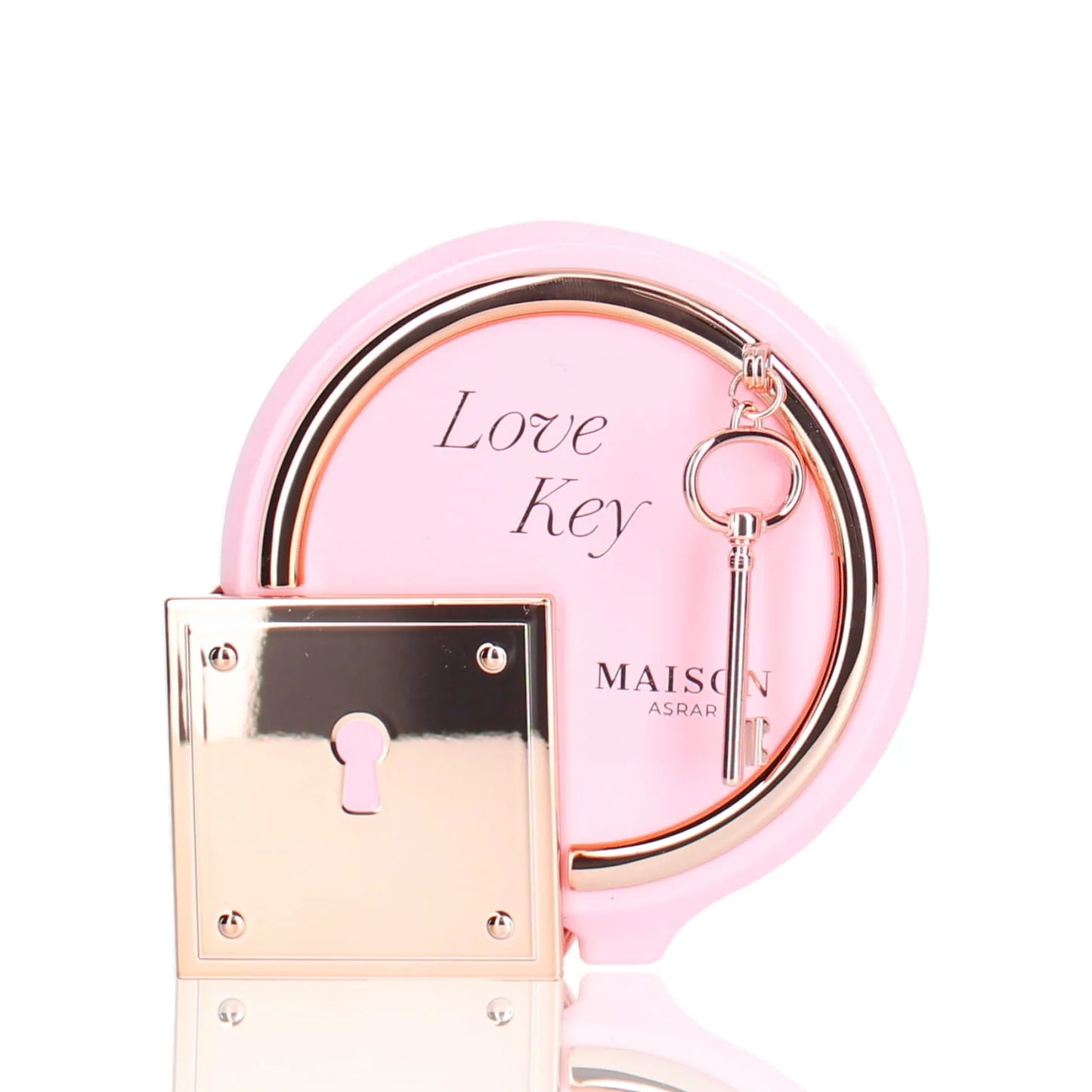 Maison Asrar Love Key Eau de Parfum 100 ml bottle – fruity floral gourmand fragrance with vanilla, amber, jasmine, and soft musky base