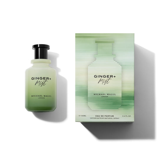 Michael Malul Ginger + Mist Eau de Parfum 100 ml bottle – fresh citrus and ginger fragrance with aquatic notes and soft woody musk base