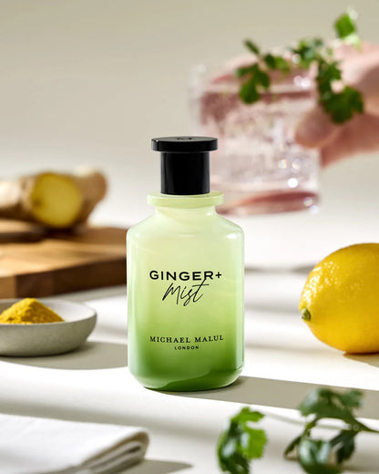 Michael Malul Ginger + Mist Eau de Parfum 100 ml bottle – fresh citrus and ginger fragrance with aquatic notes and soft woody musk base