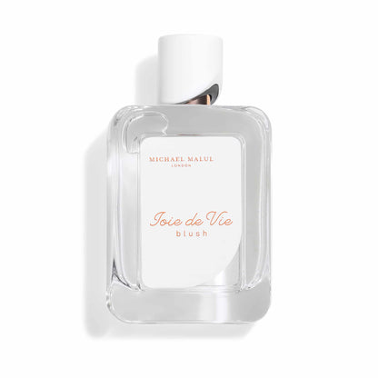 Michael Malul Joie de Vie Blush Eau de Parfum 100 ml bottle – fruity red berry fragrance with soft rose florals and warm musky base