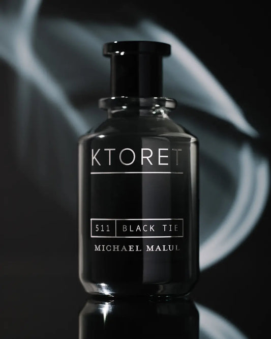 Michael Malul K’TORÊT 511 Black Tie Eau de Parfum 100 ml bottle – warm spicy fragrance with smooth woods and amber musk base