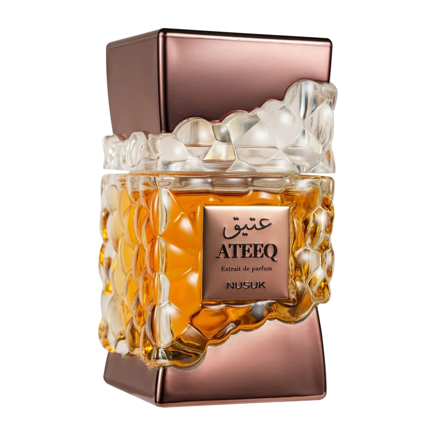 Nusuk Ateeq Eau de Parfum 100 ml bottle – warm spicy fragrance with rich amber and deep woody musky base