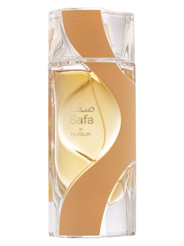 Nusuk Safa Eau de Parfum 100 ml bottle – warm spicy woody fragrance with amber, vanilla, oud, and musky base