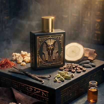 Rayhaan Pharaoh Eau de Parfum 100 ml bottle – warm spicy fragrance with rich woods and amber musky base