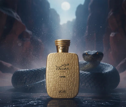 Rasasi Hawas Viper Eau de Parfum 100 ml bottle – fresh aquatic citrus fragrance with spicy notes and smooth woody musky base