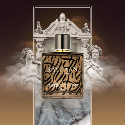 Rayhaan Imperia Intense Eau de Parfum 100 ml bottle – intense woody spicy fragrance with rich amber musk base.