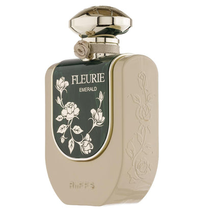Riiffs Fluerie Emerald Green Extrait de Parfum 100 ml bottle – fresh green floral fragrance with soft musk and woody base