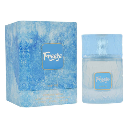 Riiffs Freeze Eau de Parfum 100 ml bottle – fresh citrus aromatic fragrance with mint, lavender, woods, and musky base
