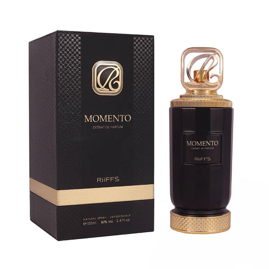 Riiffs Memento Eau de Parfum 100 ml bottle – warm spicy fragrance with amber woods and musky base