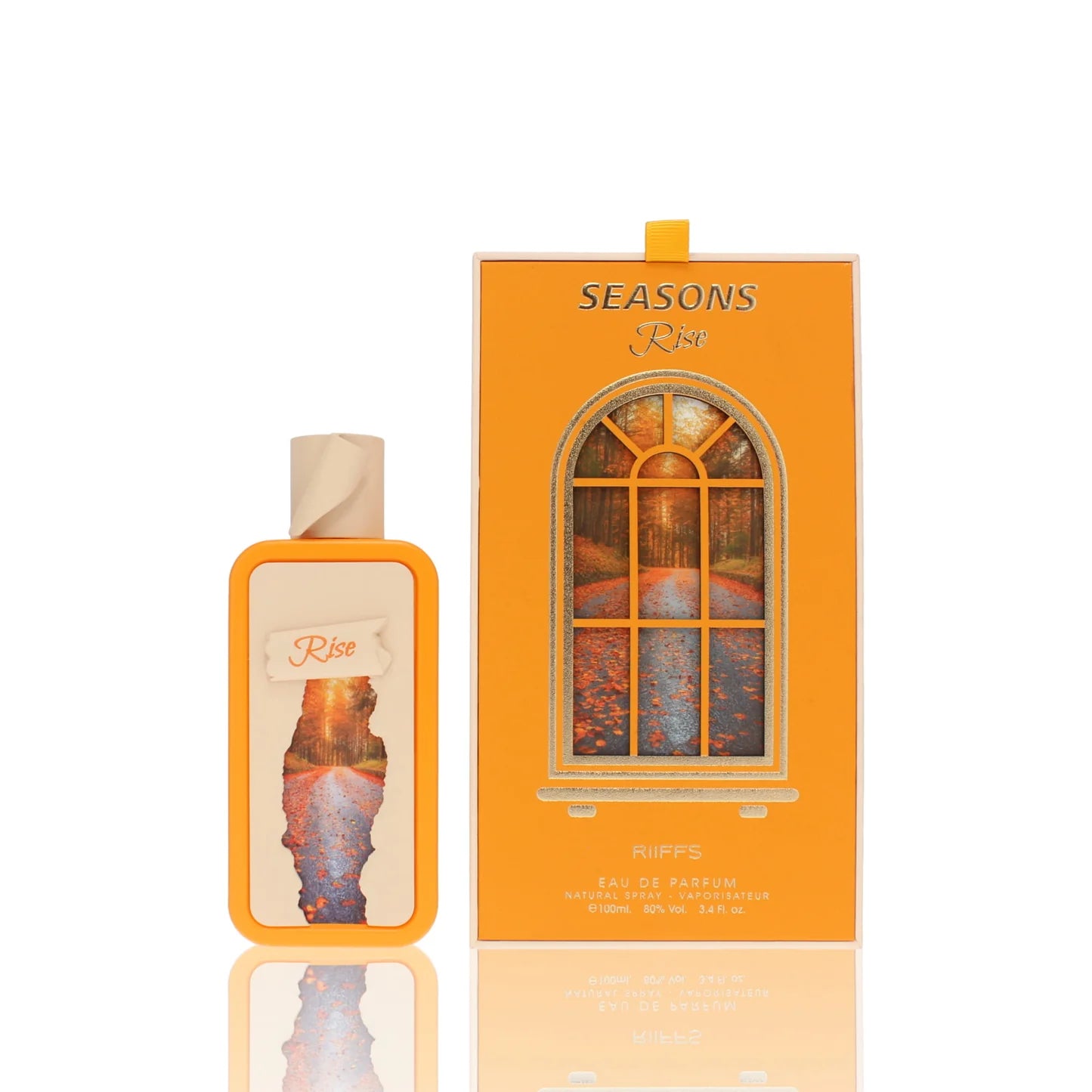 Riiffs Season Rise Eau de Parfum 100 ml bottle – bright citrus fragrance with soft florals and smooth woody musky base