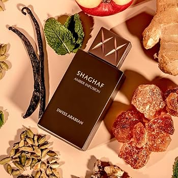 Swiss Arabian Shaghaf bundle with Amber Infusion and Rose 01 fragrances – amber and floral perfume duo