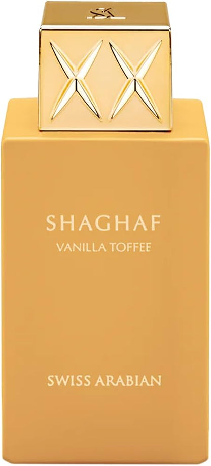 Swiss Arabian bundle with Shaghaf Vanilla Toffee and Rose 01 fragrances – gourmand and floral perfume duo