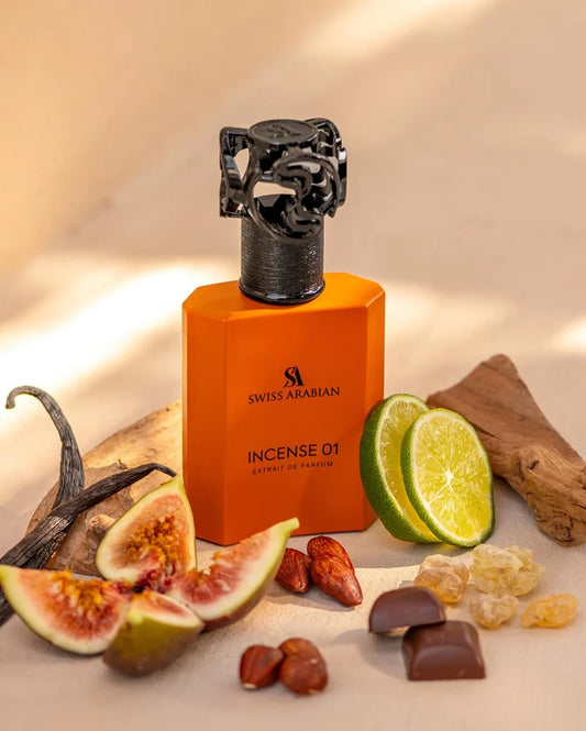 Swiss Arabian Incense 01 Eau de Parfum 50 ml bottle – smoky incense fragrance with resinous woods and warm amber musk base