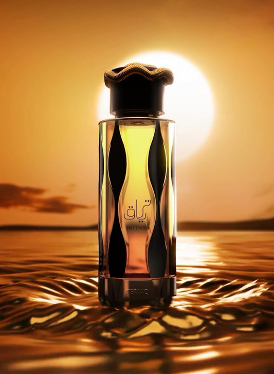 Lattafa Teriaq Intense Eau de Parfum 100 ml bottle – intense honey tobacco fragrance with vanilla and warm amber woody base