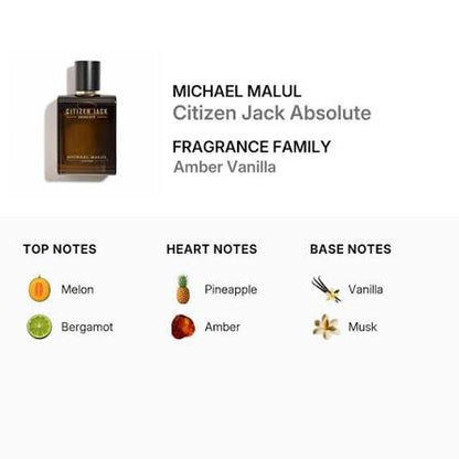 Michael Malul Citizen Jack Absolute 3.4oz Men EDP Spray