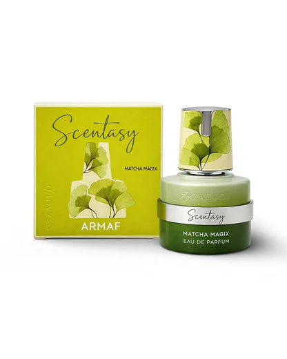 Armaf Scentasy Matcha Magix Eau de Parfum 100 ml bottle – creamy matcha tea fragrance with soft vanilla and musky woody base