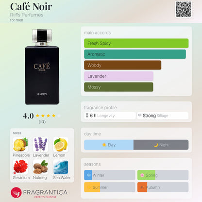 Café Noir (Riiffs) Men’s Eau de Parfum 100ml (3.4 oz)