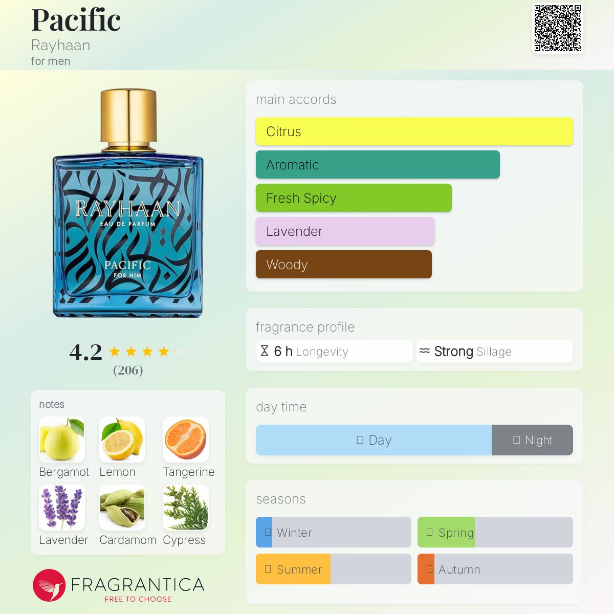 Rayhaan Pacific Aura Eau de Parfum 100 ml (3.4 oz)
