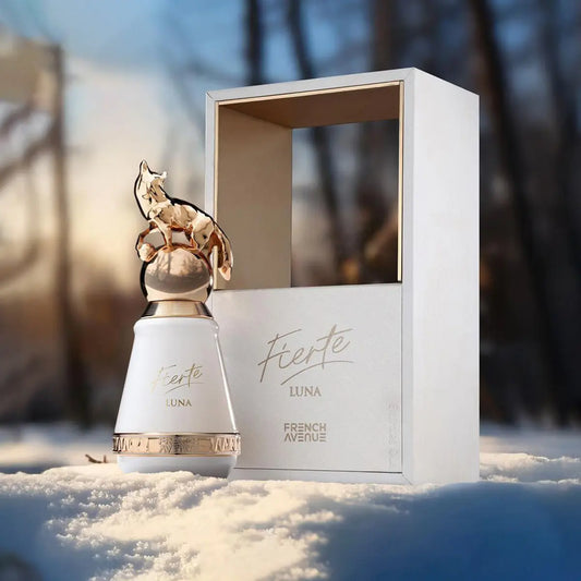 French Avenue Fierte Luna Eau de Parfum 100 ml bottle – creamy sweet floral fragrance with vanilla and warm amber base