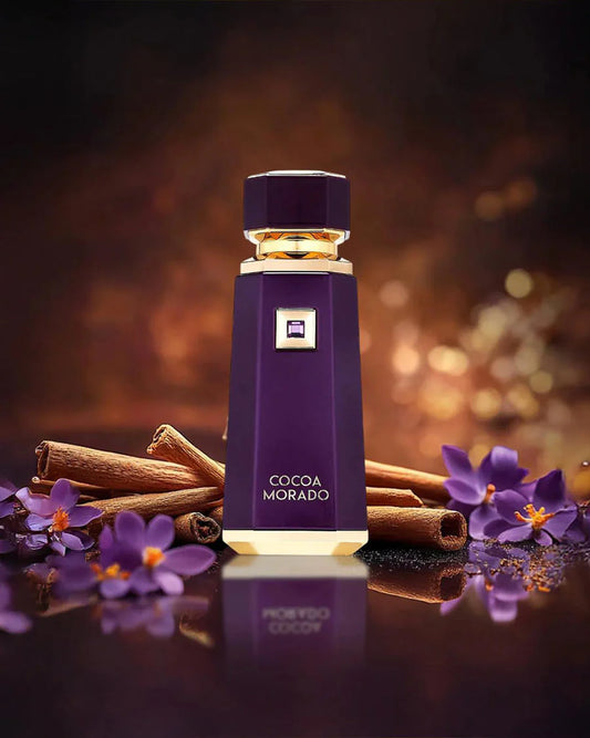 French Avenue Cocoa Morado Eau de Parfum 100 ml bottle – dark chocolate gourmand fragrance with coffee, vanilla, amber, and woody musky base
