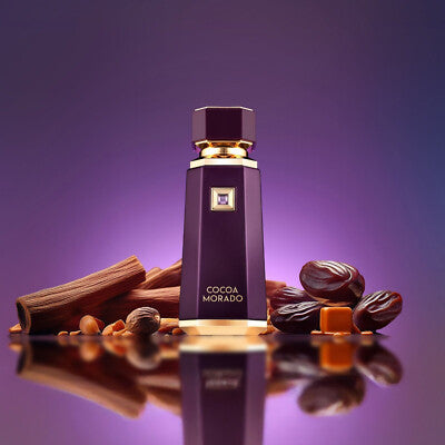 French Avenue Cocoa Morado Eau de Parfum 100 ml bottle – dark chocolate gourmand fragrance with coffee, vanilla, amber, and woody musky base