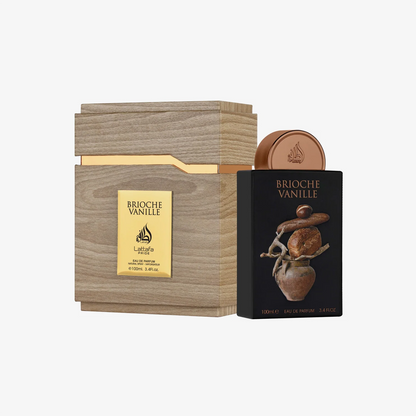 Lattafa Brioche Vanille Eau de Parfum 100 ml bottle – buttery pastry gourmand fragrance with creamy vanilla and caramel amber base