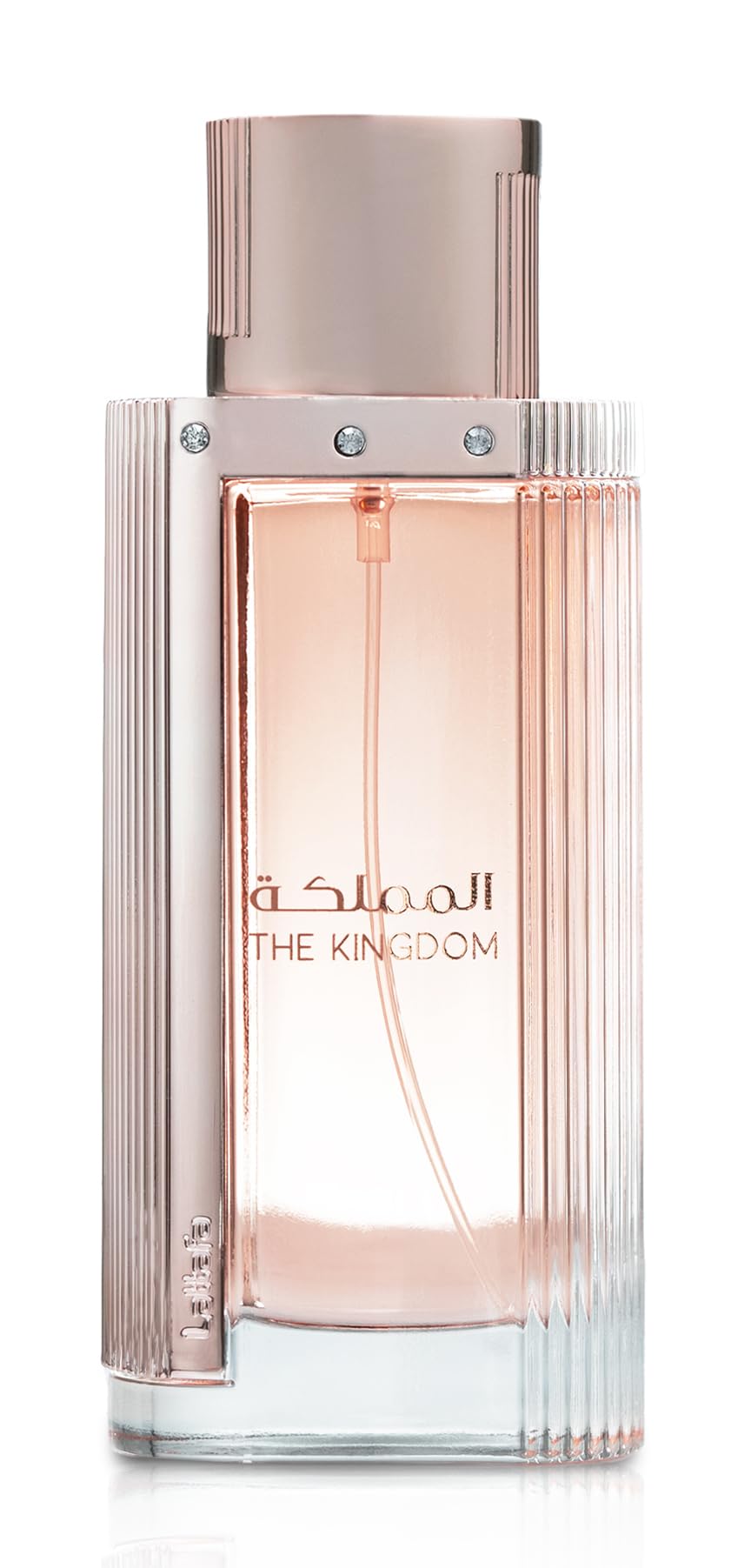 Lattafa The Kingdom for Women Eau de Parfum 100 ml bottle – fruity floral fragrance with creamy vanilla and clean musky base