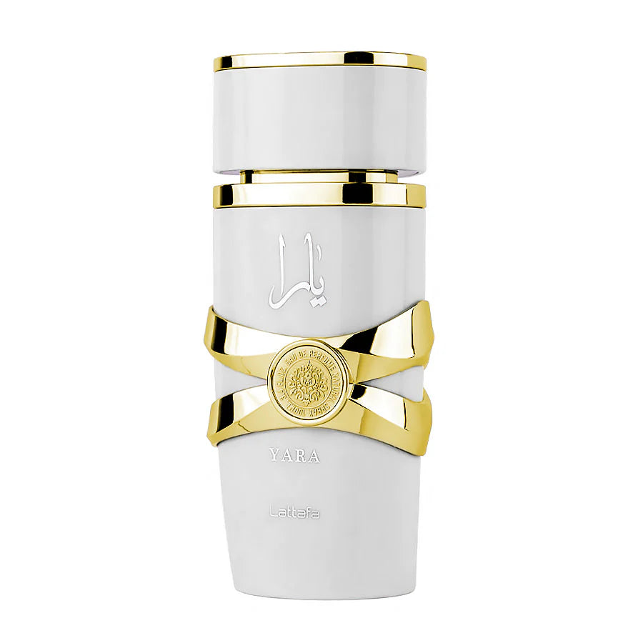 Lattafa Yara Moi Eau de Parfum 100 ml bottle – creamy gourmand fragrance with peach, caramel, amber, sandalwood, and soft floral notes