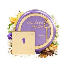 Maison Asrar Unsolved Mystery Eau de Parfum 100 ml bottle – fruity floral gourmand fragrance with vanilla, amber, jasmine, and creamy musky base