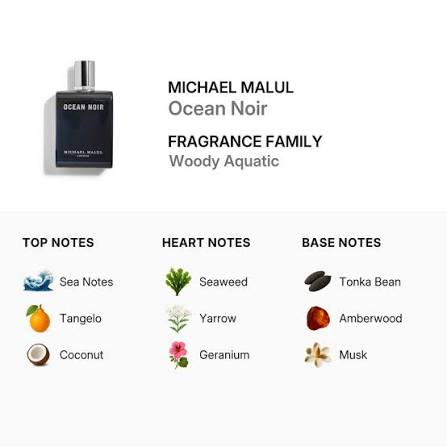 Michael Malul 3.4 Oz Ocean Noir Eau De Parfum Spray For Men
