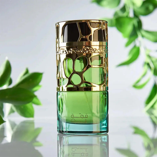 Lattafa Qimmah for Women Eau de Parfum 100 ml bottle – fruity floral vanilla fragrance with rose, jasmine, musk, and cedarwood base